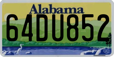 AL license plate 64DU852