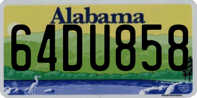 AL license plate 64DU858