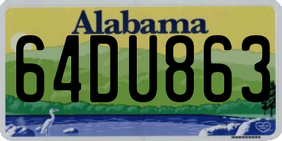 AL license plate 64DU863