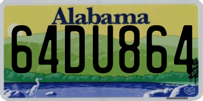 AL license plate 64DU864