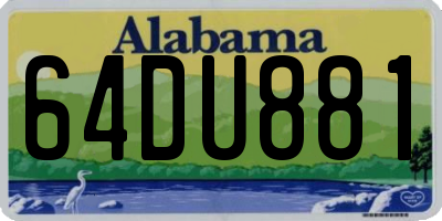 AL license plate 64DU881