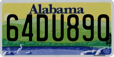 AL license plate 64DU890