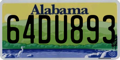 AL license plate 64DU893