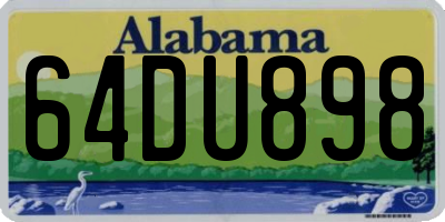 AL license plate 64DU898