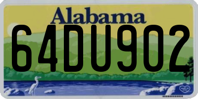 AL license plate 64DU902