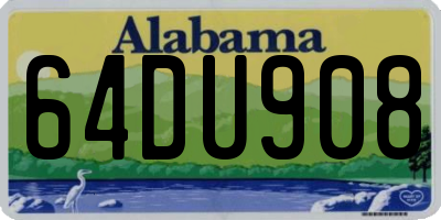AL license plate 64DU908