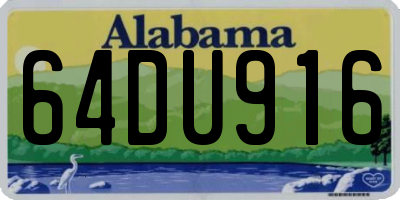 AL license plate 64DU916