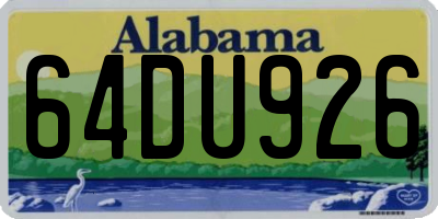 AL license plate 64DU926