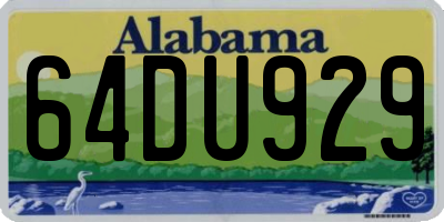 AL license plate 64DU929