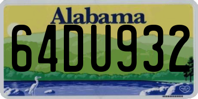 AL license plate 64DU932