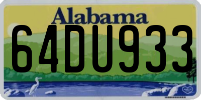 AL license plate 64DU933