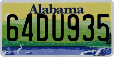 AL license plate 64DU935