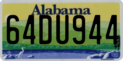 AL license plate 64DU944