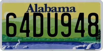 AL license plate 64DU948