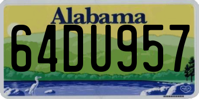 AL license plate 64DU957