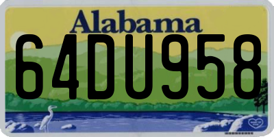 AL license plate 64DU958