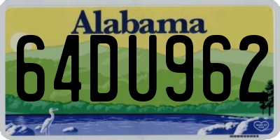 AL license plate 64DU962