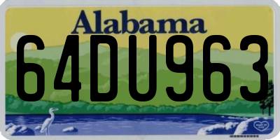 AL license plate 64DU963