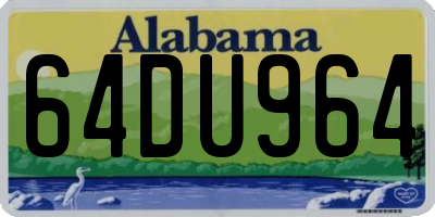 AL license plate 64DU964