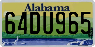 AL license plate 64DU965