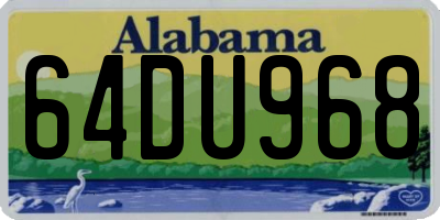 AL license plate 64DU968