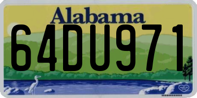 AL license plate 64DU971