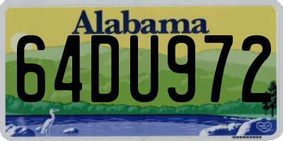 AL license plate 64DU972
