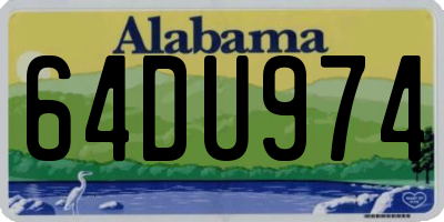 AL license plate 64DU974