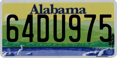AL license plate 64DU975