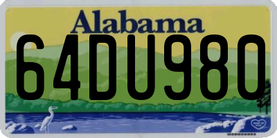 AL license plate 64DU980