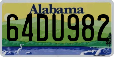 AL license plate 64DU982