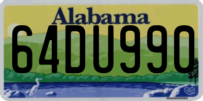 AL license plate 64DU990