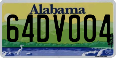 AL license plate 64DV004