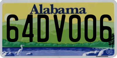 AL license plate 64DV006