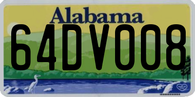 AL license plate 64DV008