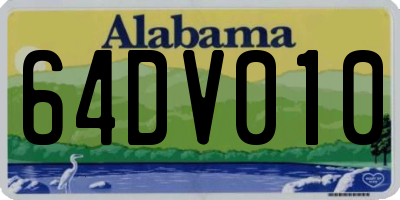 AL license plate 64DV010