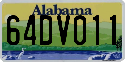 AL license plate 64DV011