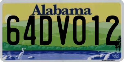 AL license plate 64DV012