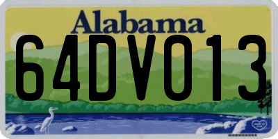 AL license plate 64DV013