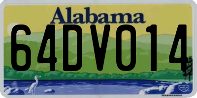 AL license plate 64DV014
