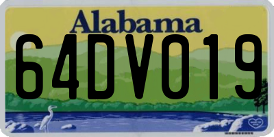 AL license plate 64DV019