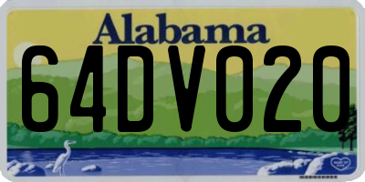 AL license plate 64DV020