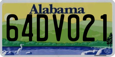 AL license plate 64DV021