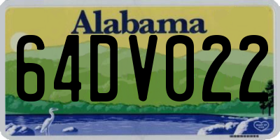 AL license plate 64DV022