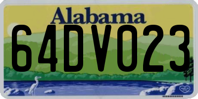 AL license plate 64DV023
