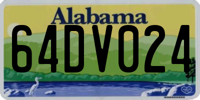 AL license plate 64DV024