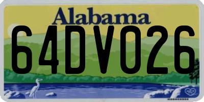 AL license plate 64DV026