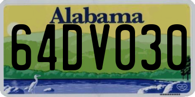 AL license plate 64DV030