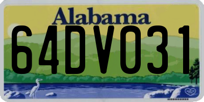 AL license plate 64DV031