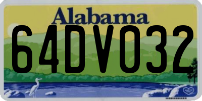 AL license plate 64DV032